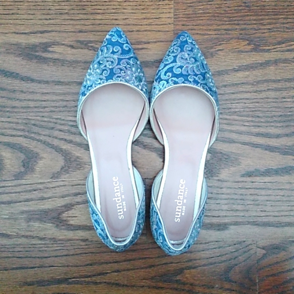 NWOT Sundance Sequin Serenade d'orsay flats size 39 (8-1/2)